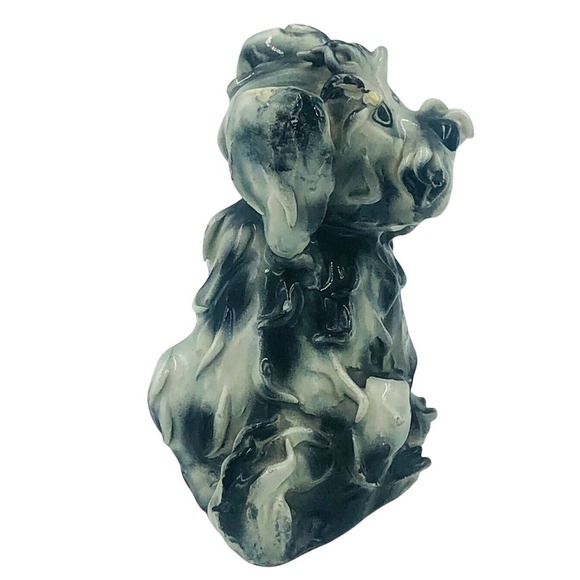 Vintage Spaghetti Dog Scruffy Terrier Pottery Hand Painted Italy 5" - Picture 2 of 9